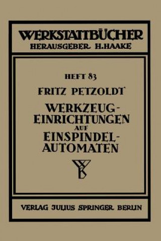 Carte Werkzeugeinrichtungen Auf Einspindelautomaten Fritz Petzold