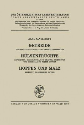 Carte Getreide / Hulsenfruchte / Hopfen Und Malz Emanuel Rogenhofer