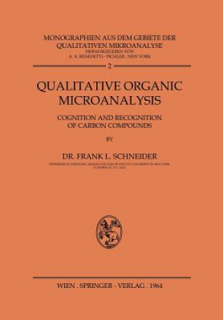 Könyv Qualitative Organic Microanalysis Frank Schneider