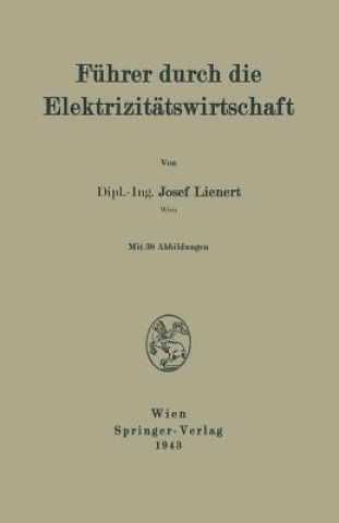 Kniha Fuhrer Durch Die Elektrizitatswirtschaft Josef Lienert