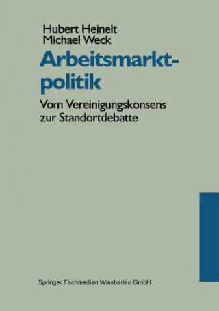 Book Arbeitsmarktpolitik Hubert Heinelt