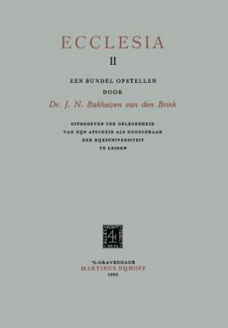Könyv Ecclesia II J.N. Bakhuizen Van den Brink