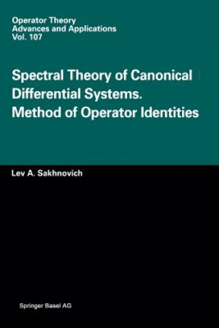 Kniha Spectral Theory of Canonical Differential Systems. Method of Operator Identities L.A. Sakhnovich