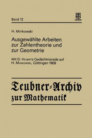 Kniha Ausgew hlte Arbeiten Zur Zahlentheorie Und Zur Geometrie Hermann Minkowski