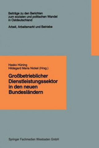 Książka Gro betrieblicher Dienstleistungssektor in Den Neuen Bundesl ndern Hasko Hüning