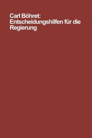 Kniha Entscheidungshilfen F r Die Regierung Carl Böhret