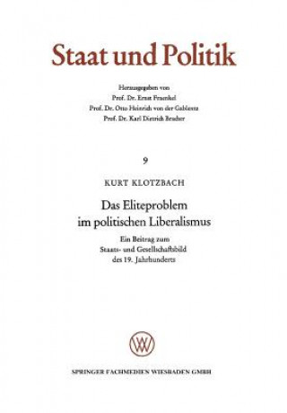 Książka Das Eliteproblem Im Politischen Liberalismus Kurt Klotzbach