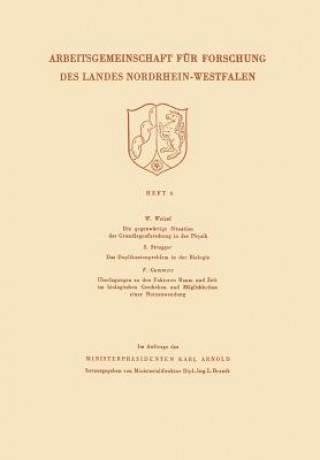 Book Gegenw rtige Situation Der Grundlagenforschung in Der Physik. Das Duplikantenproblem in Der Biologie.  berlegungen Zu Den Faktoren Raum Und Zeit Im Bi Walter Weizel