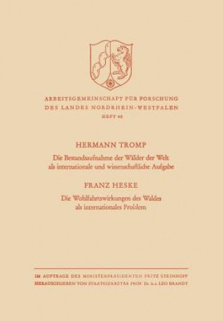 Kniha Bestandsaufnahme Der W lder Der Welt ALS Internationale Und Wissenschaftliche Aufgabe Hermann Tromp