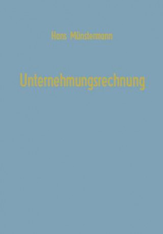 Knjiga Unternehmungsrechnung Hans Münstermann