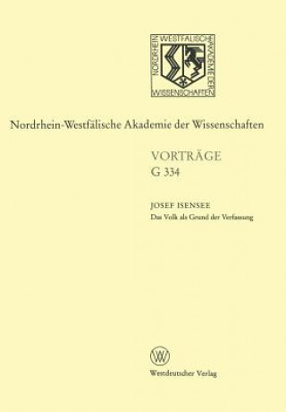 Kniha Das Volk ALS Grund Der Verfassung Josef Isensee