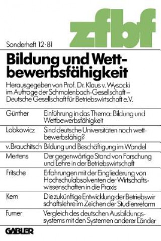 Libro Bildung Und Wettbewerbsfahigkeit Klaus  von Wysocki