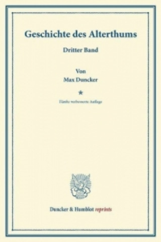 Könyv Geschichte des Alterthums. Max Duncker