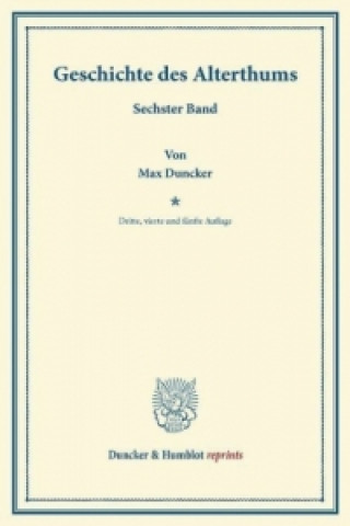 Knjiga Geschichte des Alterthums. Max Duncker