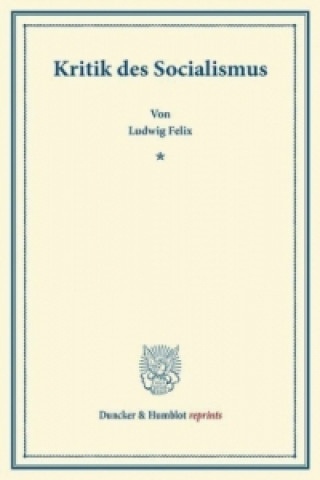 Könyv Kritik des Socialismus. Ludwig Felix