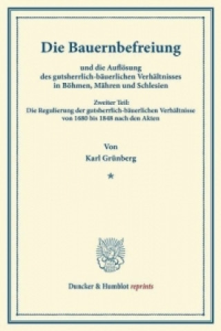 Βιβλίο Die Bauernbefreiung Karl Grünberg