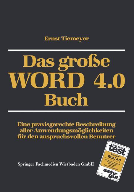 Kniha Das Gro e Word 4.0 Buch Ernst Tiemeyer