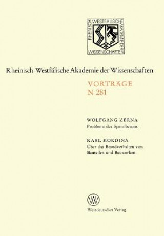 Kniha Probleme Des Spannbetons.  ber Das Brandverhalten Von Bauteilen Und Bauwerken Wolfgang Zerna