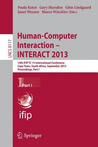 Book Human-Computer Interaction -- INTERACT 2013 Paula Kotze