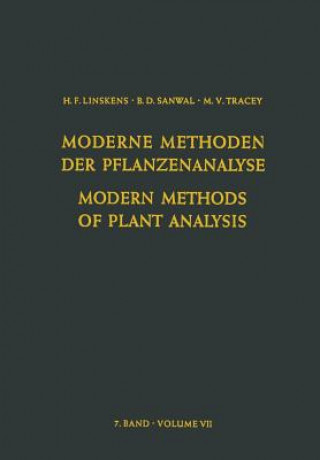 Kniha Modern Methods of Plant Analysis / Moderne Methoden der Pflanzenanalyse Israel Arnon