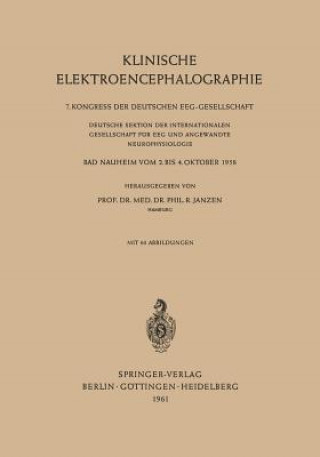 Book Klinische Elektroencephalographie Rudolf Janzen