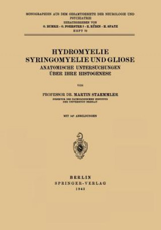 Carte Hydromyelie Syringomyelie Und Gliose Martin Staemmler