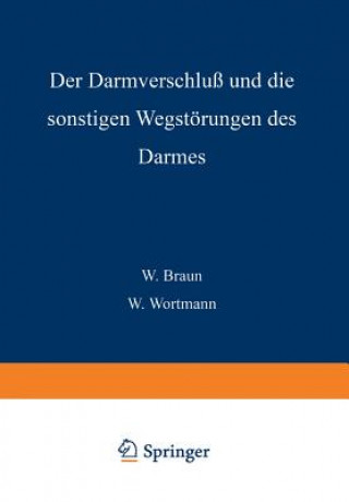 Kniha Darmverschluss Und Die Sonstigen Wegstoerungen Des Darmes W. Braun