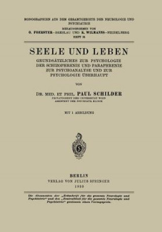 Könyv Seele Und Leben Paul Schilder
