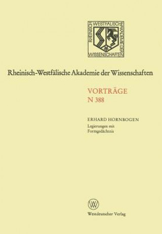 Knjiga Legierungen Mit Formgedachtnis Erhard Hornbogen