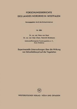 Könyv Experimentelle Untersuchungen  ber Die Wirkung Von Schwefeldioxyd Auf Die Vegetation Hans  van Haut
