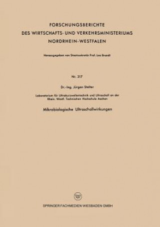 Kniha Mikrobiologische Ultraschallwirkungen Jürgen Stelter