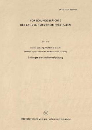 Könyv Zu Fragen Der Strahlmittelprufung Waldemar Gesell
