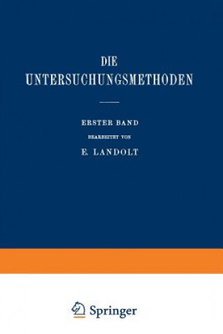 Könyv Die Untersuchungsmethoden Edmont Landolt