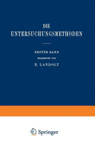 Buch Die Untersuchungsmethoden Edmont Landolt