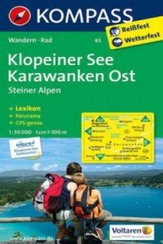 Tiskovina Kompass Karte Klopeiner See, Karawanken Ost, Steiner Alpen 