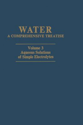 Kniha Aqueous Solutions of Simple Electrolytes Felix Franks