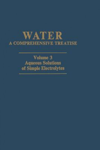 Buch Aqueous Solutions of Simple Electrolytes Felix Franks