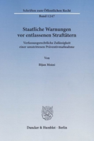 Książka Staatliche Warnungen vor entlassenen Straftätern. Bijan Moini