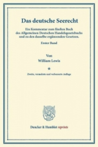 Carte Das deutsche Seerecht. William Lewis