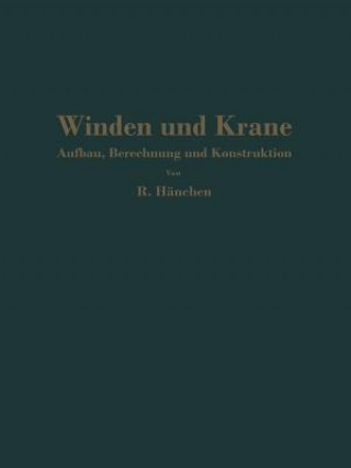 Kniha Winden Und Krane R. Hänchen