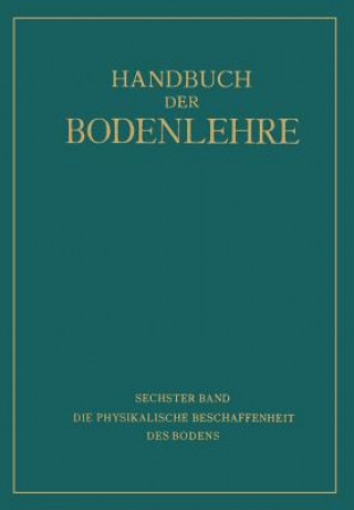 Knjiga Die Physikalische Beschaffenheit Des Bodens A. Densch