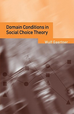 Könyv Domain Conditions in Social Choice Theory Wulf Gaertner