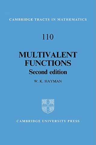 Книга Multivalent Functions W. K. Hayman