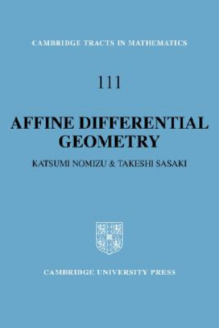 Livre Affine Differential Geometry Katsumi NomizuTakeshi Sasaki