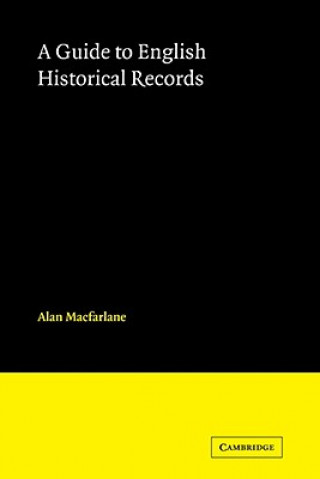Carte English Historical Records Alan Macfarlane