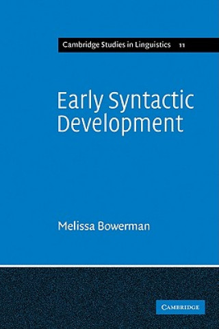 Book Early Syntactic Development Melissa Bowerman
