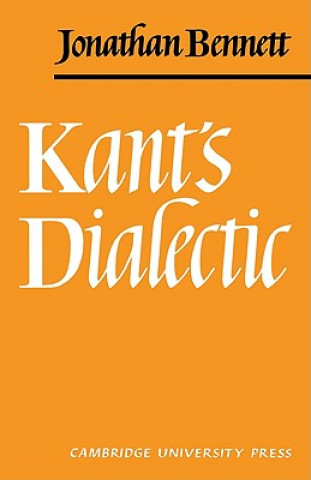 Livre Kants Dialectic Jonathan Bennett