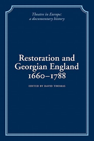 Book Restoration and Georgian England 1660-1788 David Thomas