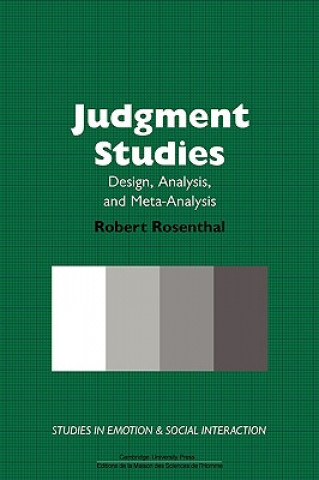 Kniha Judgment Studies Robert Rosenthal