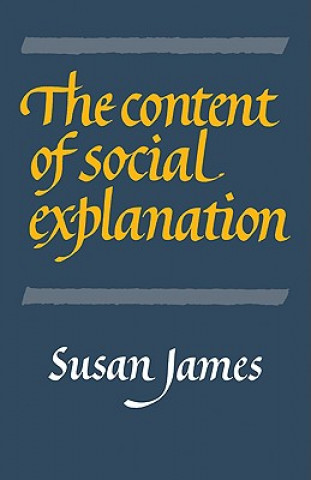 Książka Content of Social Explanation Susan James